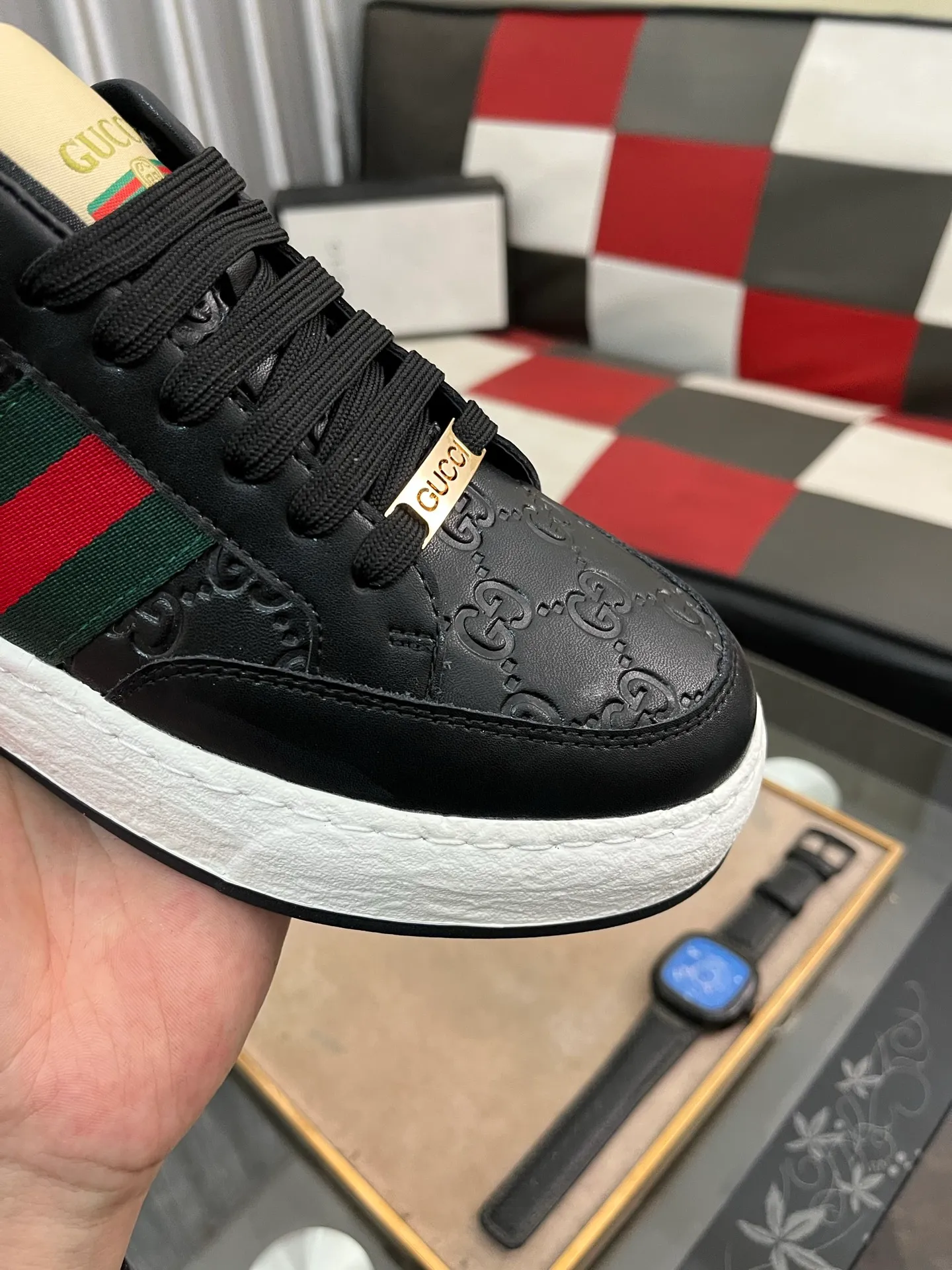 Men's shoes 💰420⌚️⌚️ (GUCCI-Gucci) luxury brand sports and casual shoes, imported original material, sheepskin lining, high-end and comfortable, original outsole is light and wear-resistant! Purely handmade, details determine quality! 38-442️⃣colors available